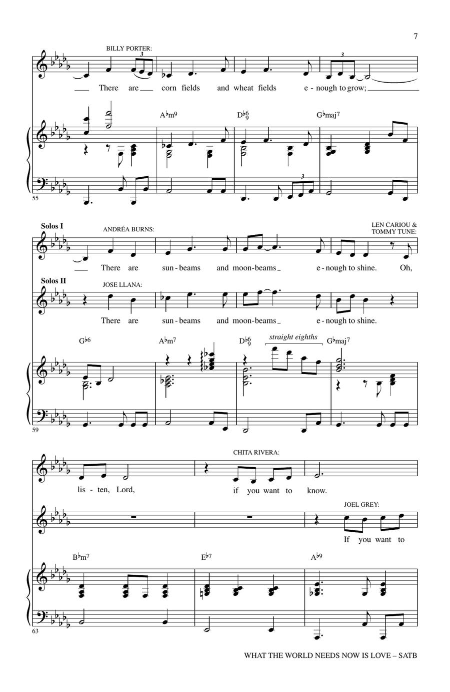 What The World Needs Now Is Love 4-Part scores gallery preview page 6