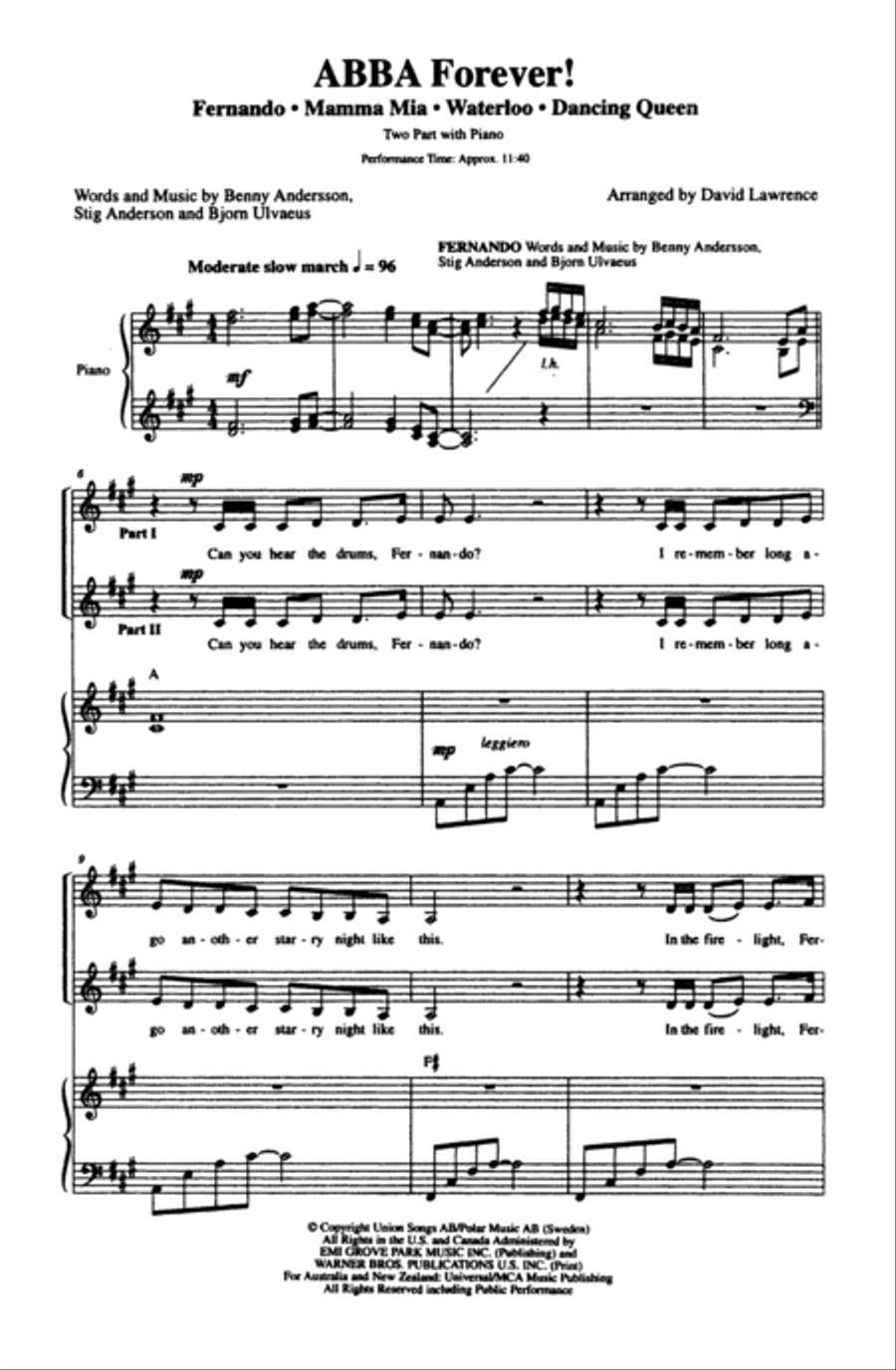 ABBA Forever! 3-Part scores gallery preview page 2