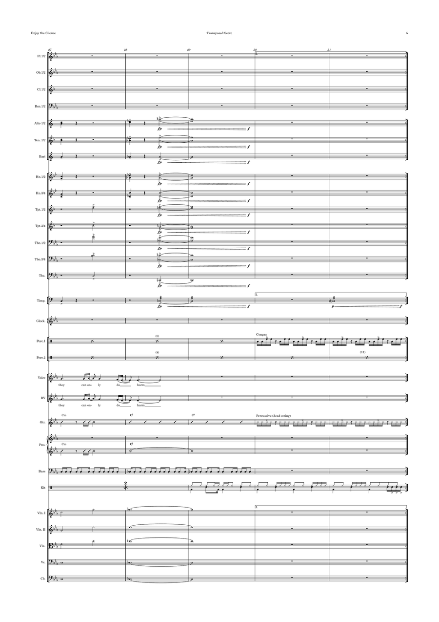 Enjoy The Silence Full Orchestra scores gallery preview page 5