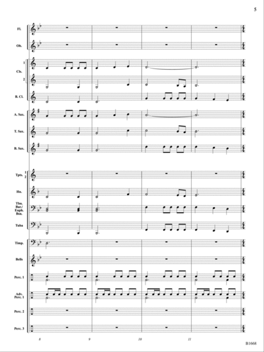 Spirit of the Stallion: Score Concert Band scores gallery preview page 5