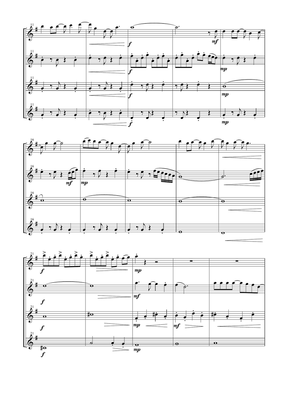 For The First Time In Forever Woodwind Quartet scores gallery preview page 4