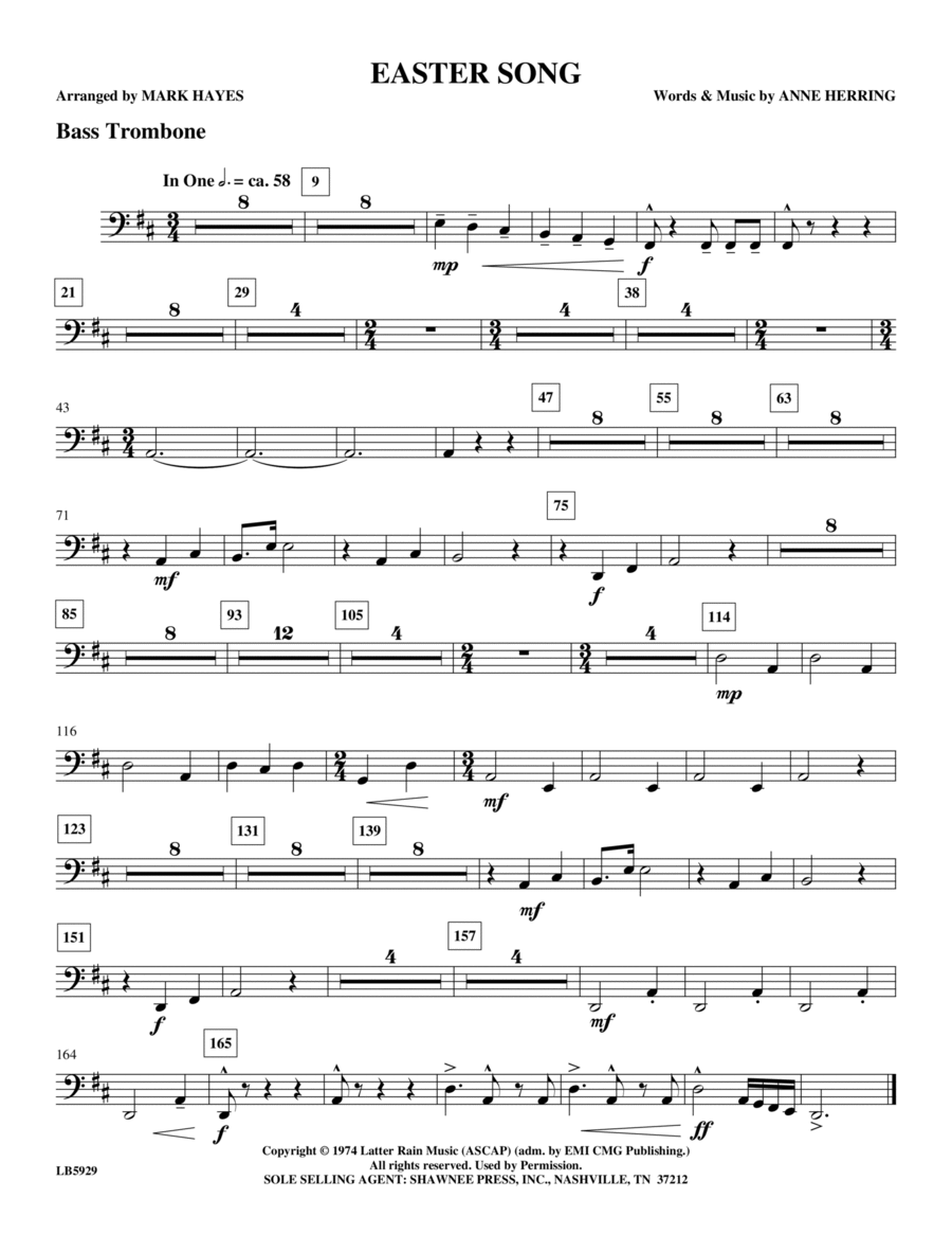 Easter Song - Bass Trombone