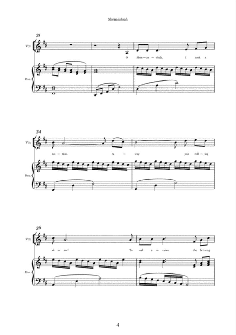 Shenandoah Voice scores gallery preview page 4