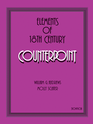 Book cover for Elements of 18th Century Counterpoint