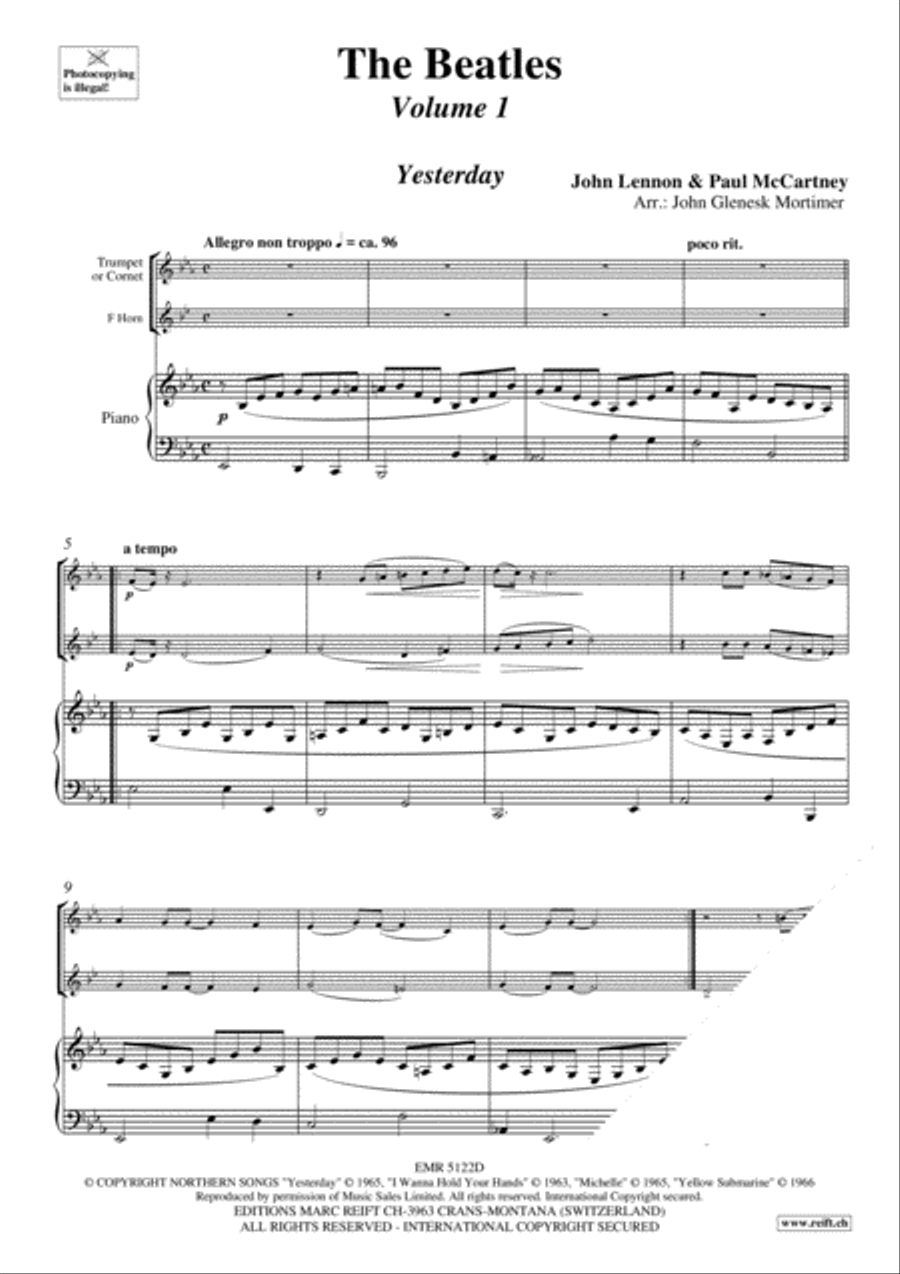The Beatles Volume 1 The Beatles Volume 1 Brass Ensemble scores gallery preview page 3