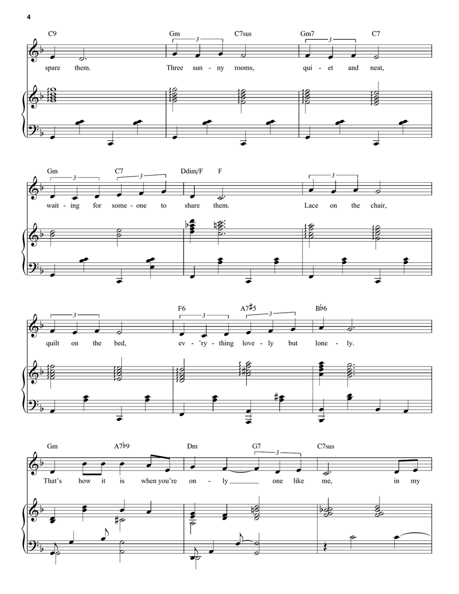 Three Sunny Rooms (from Rags: The Musical) Piano, Vocal scores gallery preview page 4