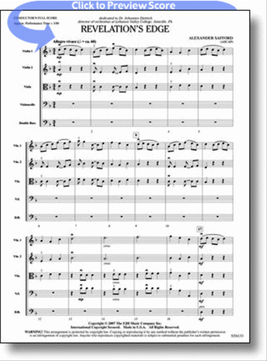 Revelation's Edge String Orchestra scores gallery preview page 1