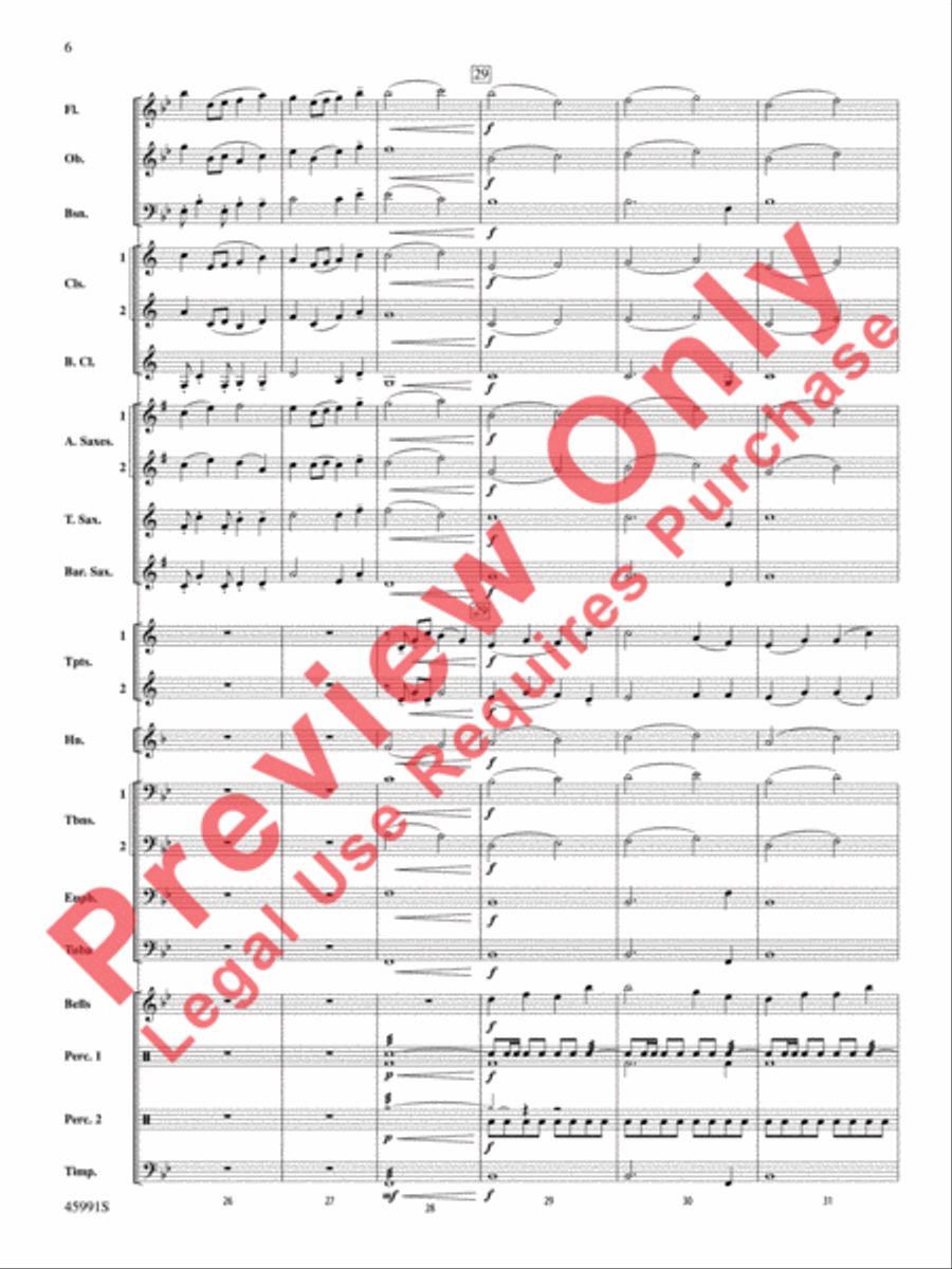 Snowfall Concert Band scores gallery preview page 7