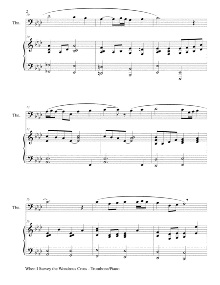 EASTER Trombone (6 Easter hymns for Trombone & Piano with Score/Parts) image number null