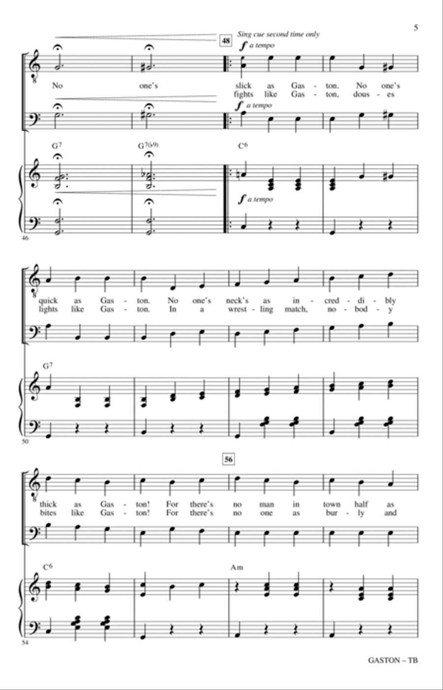 Gaston (from Beauty and The Beast) (arr. Roger Emerson) TB scores gallery preview page 4