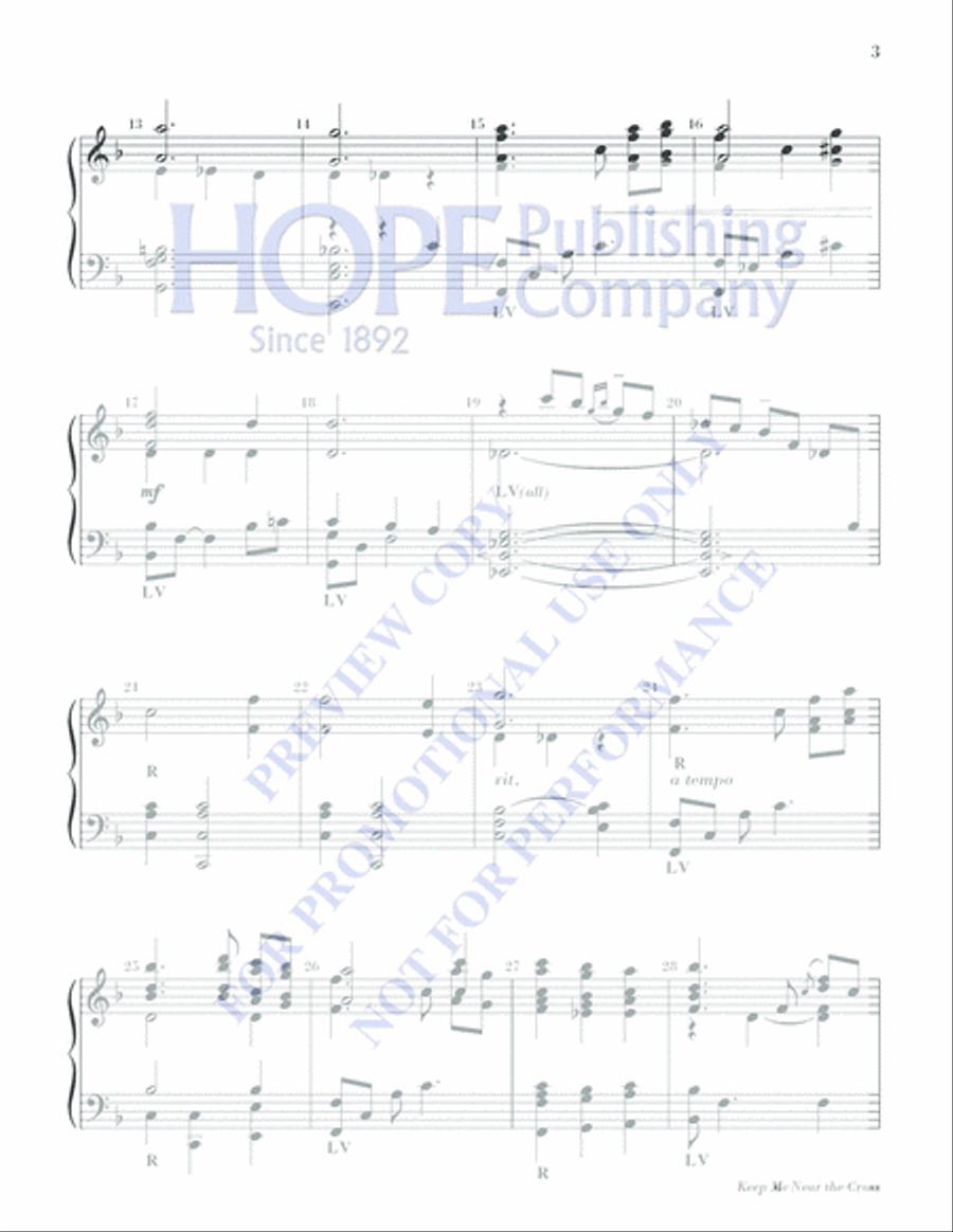 Keep Me Near the Cross Keep Me Near the Cross 5-Octaves scores gallery preview page 3