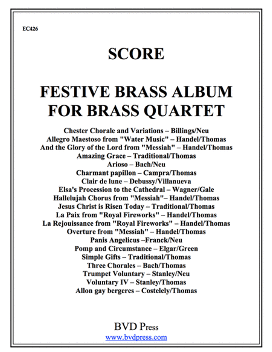 Festive Brass Album Festive Brass Album Brass Quartet scores gallery preview page 1