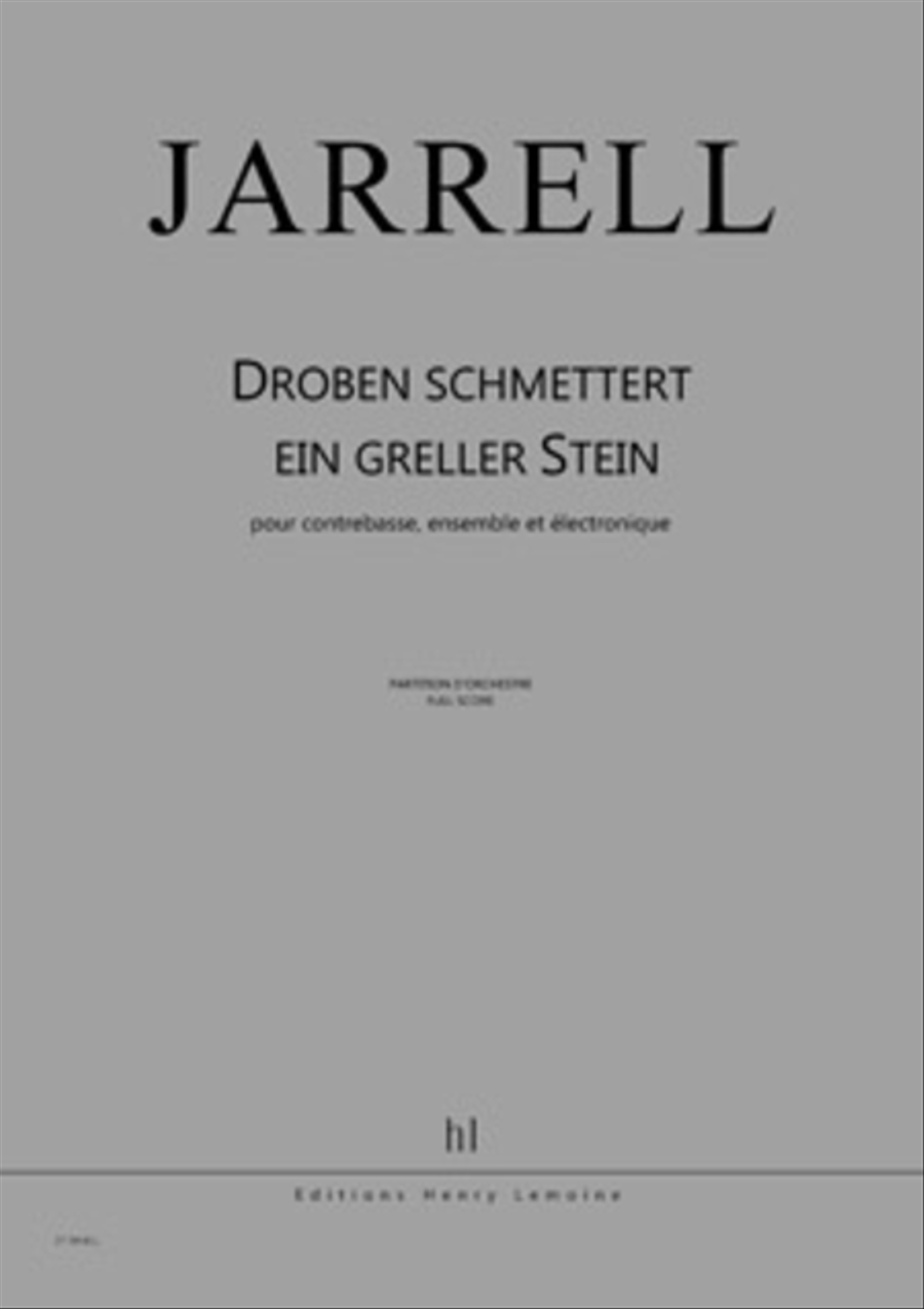 Droben Schmettert Ein Greller Stein Double Bass scores gallery preview page 1