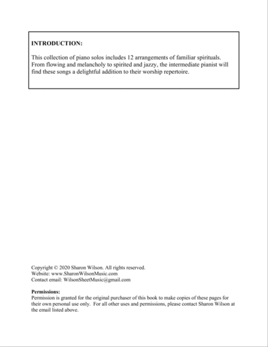 Give Me Jesus (A Collection of 12 Spirituals for Solo Piano) Piano Solo scores gallery preview page 3