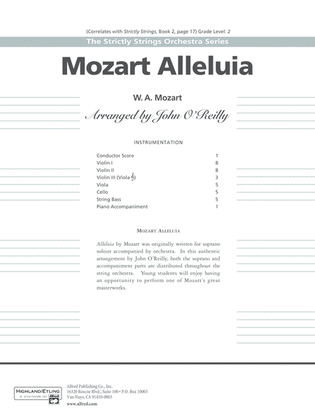 Book cover for Mozart Alleluia: Score