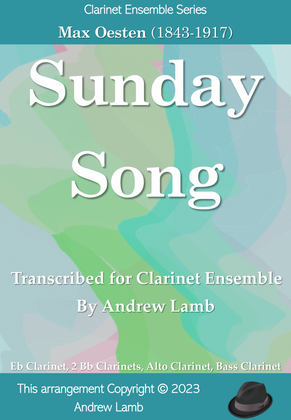 Book cover for Sunday Song (by Max Oesten, arr. for Clarinet Choir)