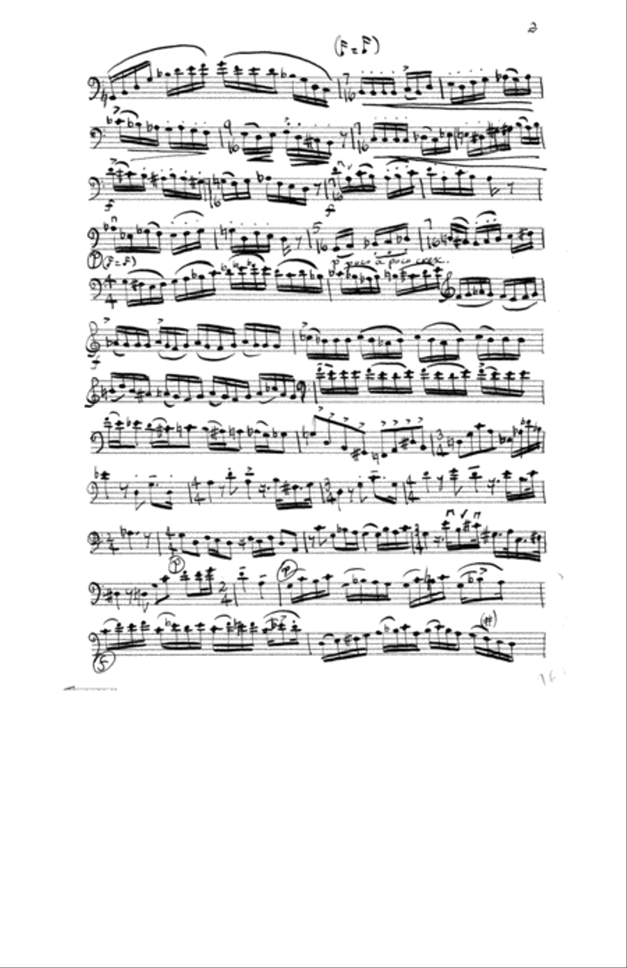 [Stein] Sonata for Solo Bass Double Bass scores gallery preview page 5