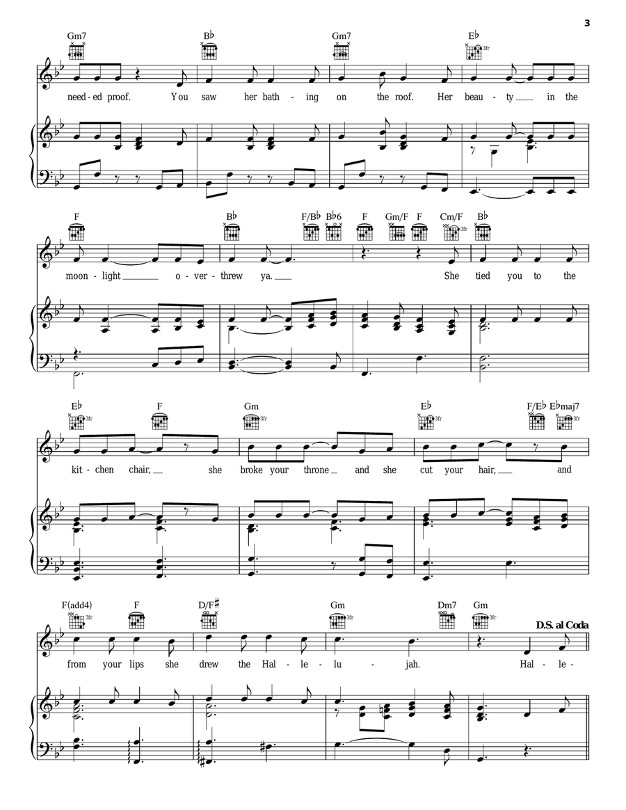 Hallelujah A Cappella scores gallery preview page 3