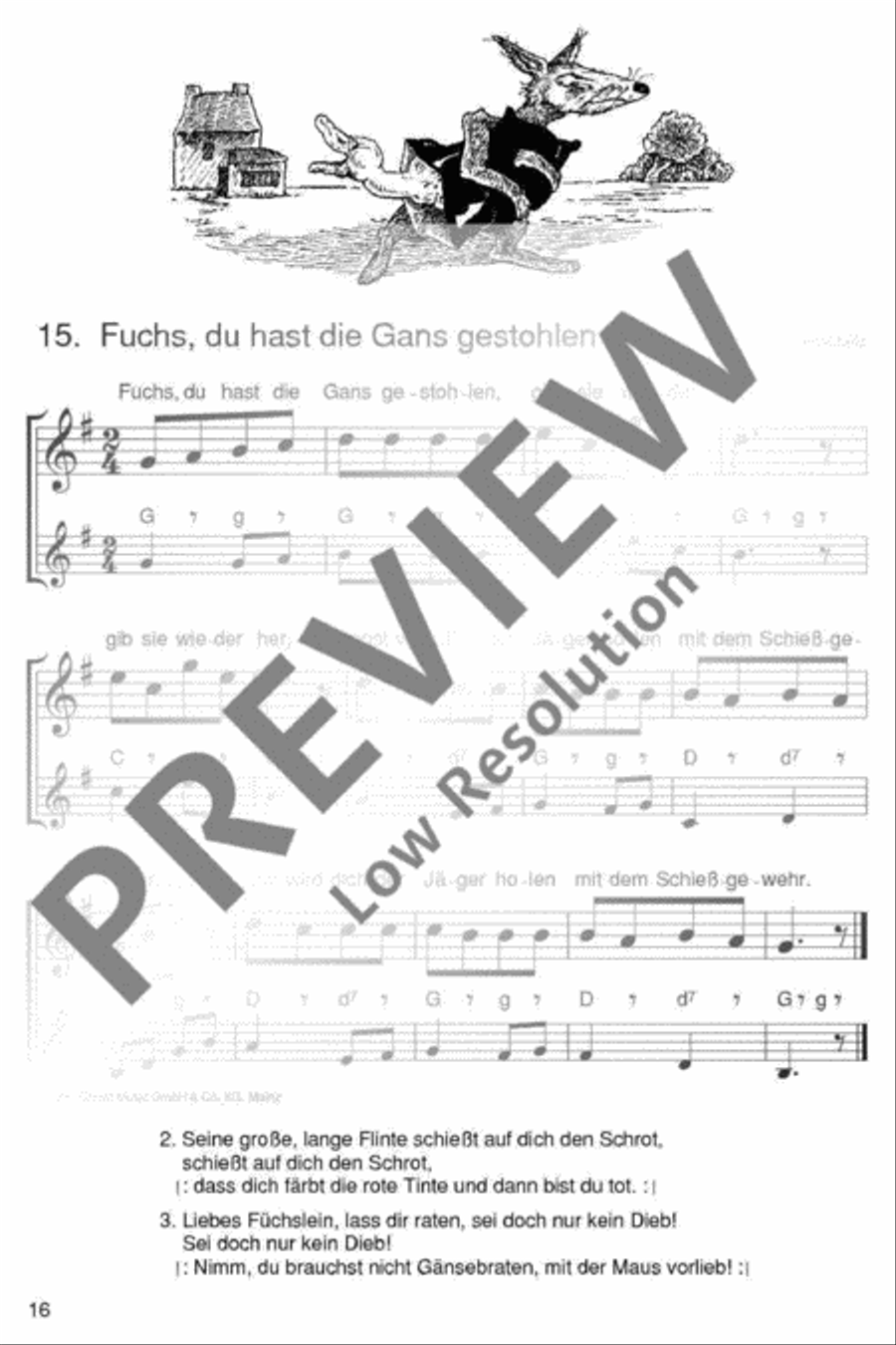 Die schönsten Volks- und Kinderlieder Accordion scores gallery preview page 17