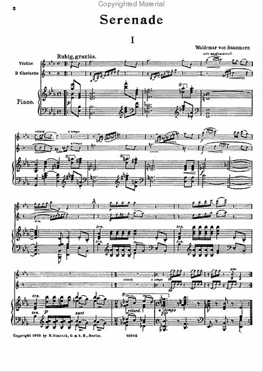 Serenade Serenade Clarinet scores gallery preview page 2