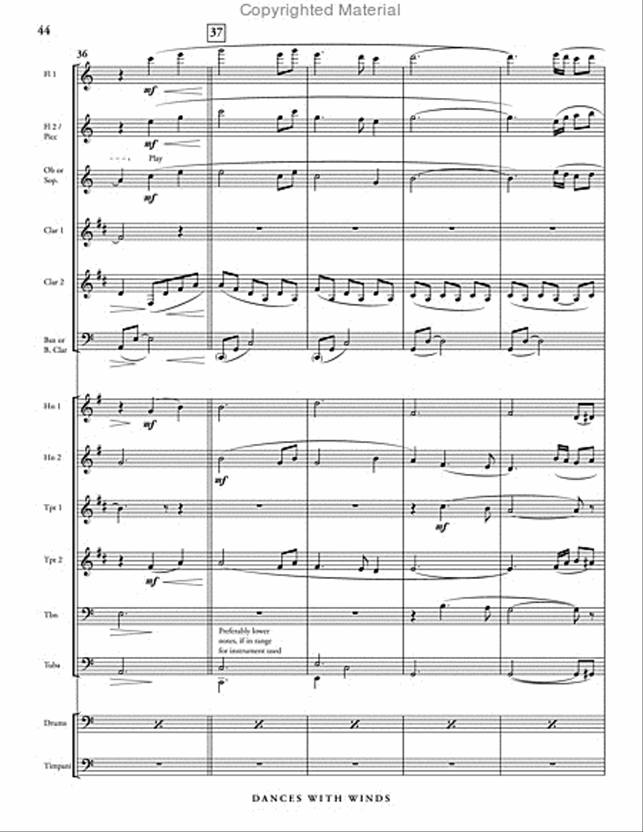 Dances with Winds Dances with Winds Concert Band scores gallery preview page 50