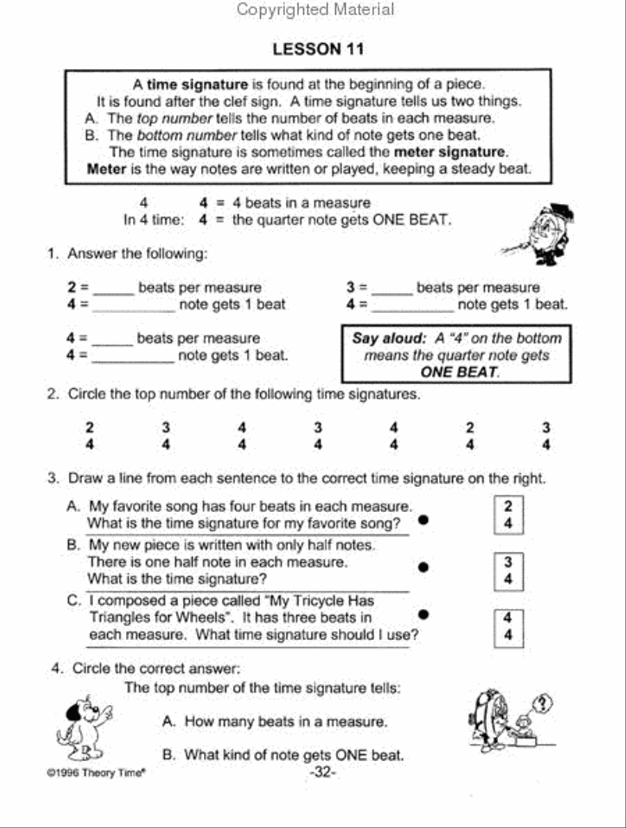 Theory Time Grade 1 Workbook Piano Method scores gallery preview page 4