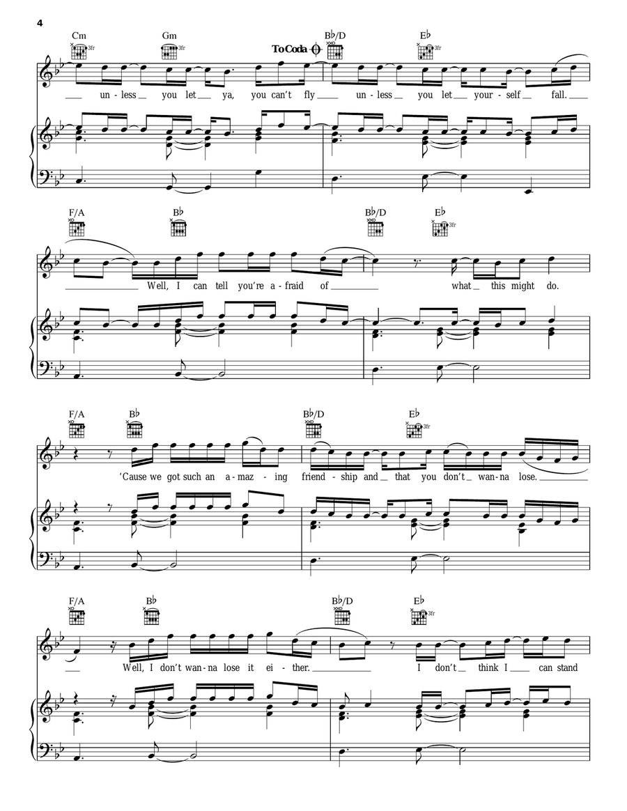 Fall Piano, Vocal, Guitar scores gallery preview page 4
