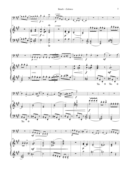 Eskimos, Op. 64 for Tuba or Bass Trombone & Piano