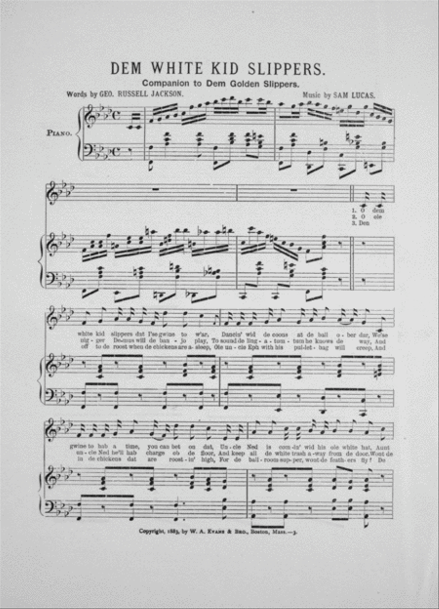 White Kid Slippers Voice scores gallery preview page 2