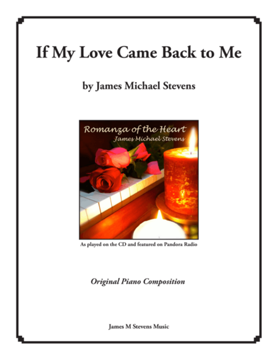 If My Love Came Back to Me Piano Solo scores gallery preview page 1