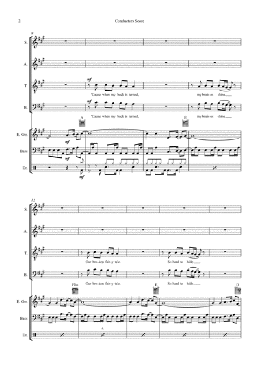 Many Of Horror (when We Collide) 4-Part scores gallery preview page 2