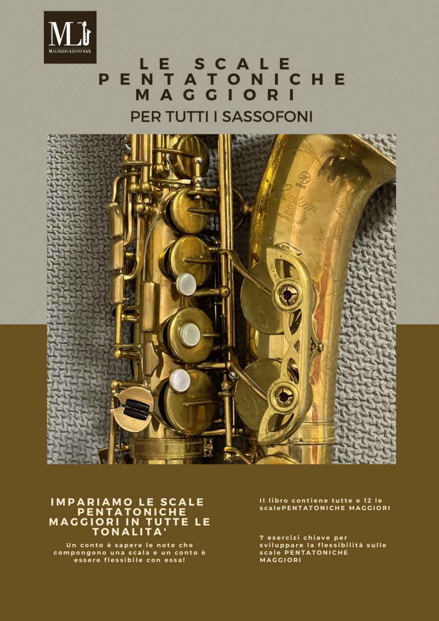 Le Scale Pentatoniche Maggiori Per Tutti i Sassofoni Alto Saxophone scores gallery preview page 1
