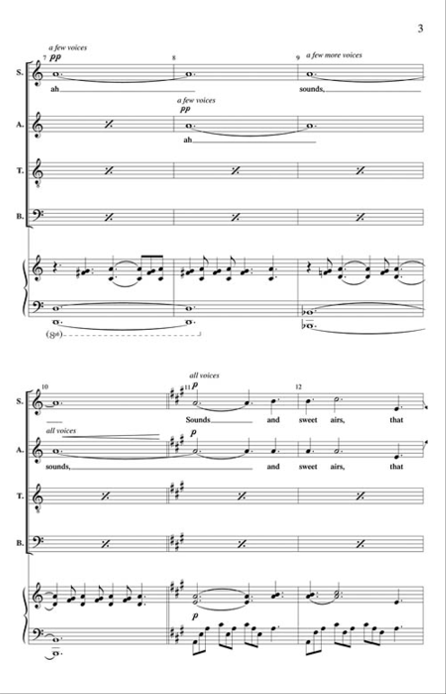The Isle Is Full of Noises 4-Part scores gallery preview page 3