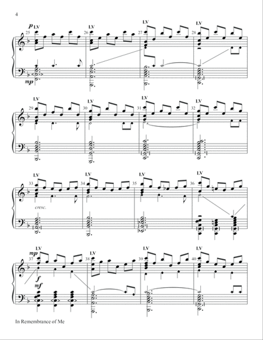 In Remembrance of Me 5-Octaves scores gallery preview page 4