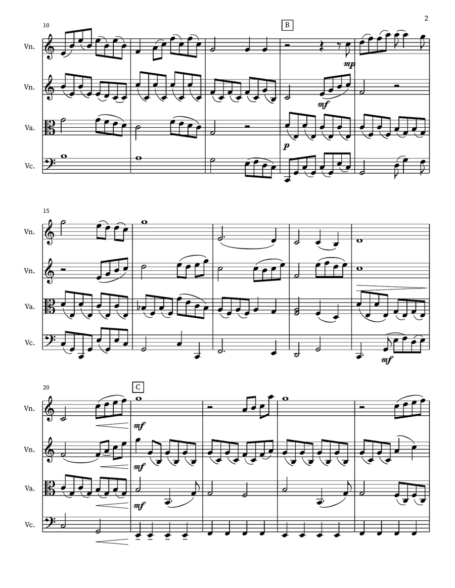 Beauty And The Beast String Quartet scores gallery preview page 2