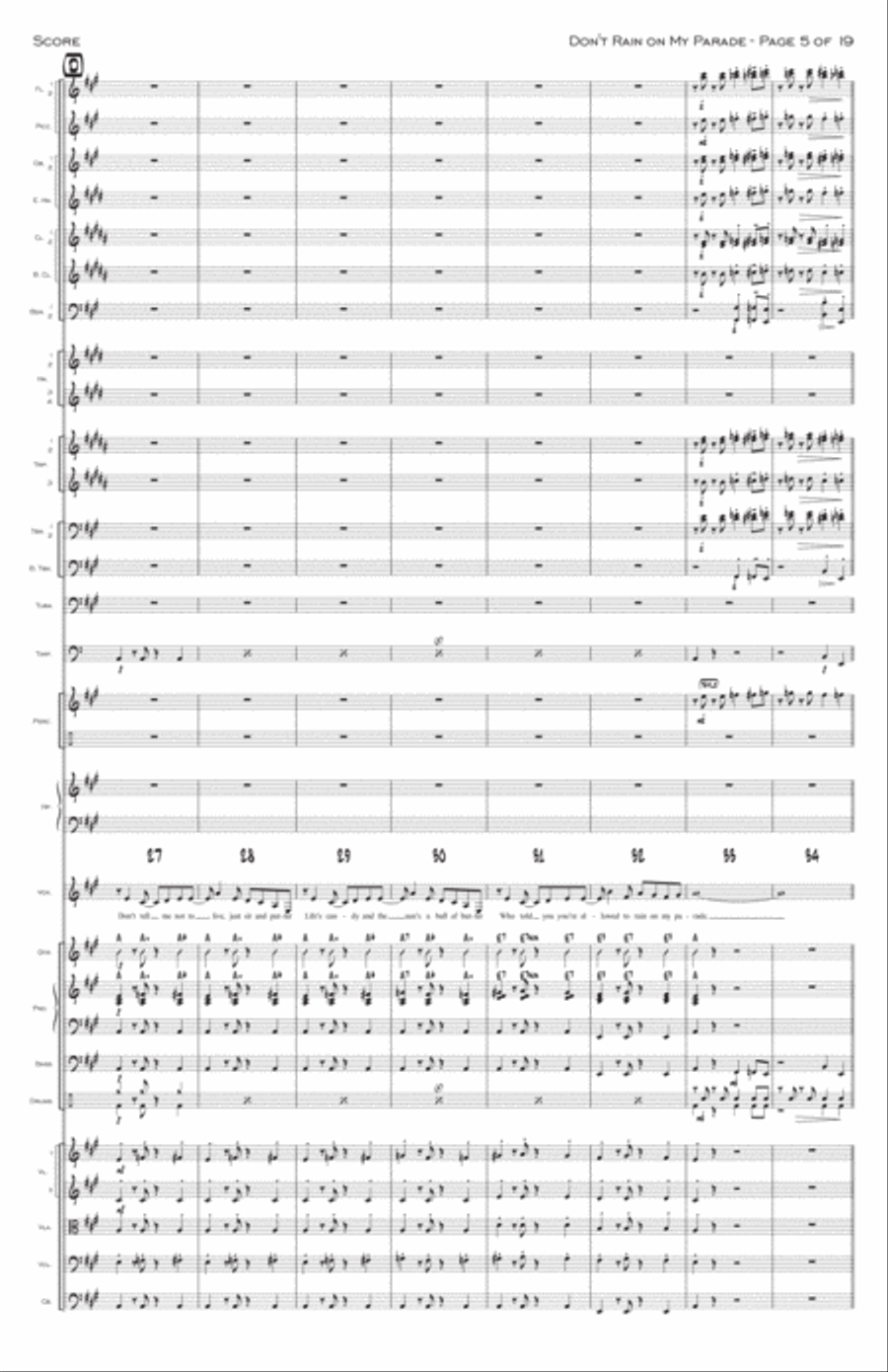 Don't Rain On My Parade Full Orchestra scores gallery preview page 5