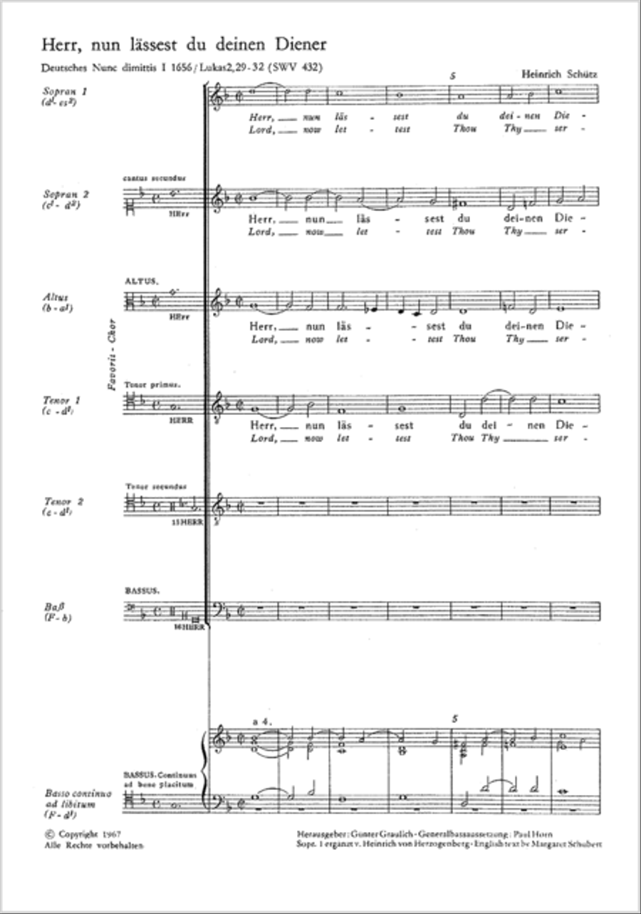Lord, now lettest thou thy servant depart (Herr, nun lassest du deinen Diener) Choir scores gallery preview page 14