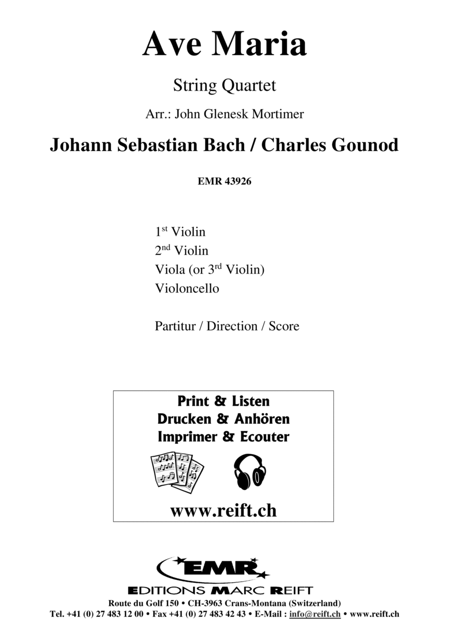 Ave Maria String Quartet scores gallery preview page 1