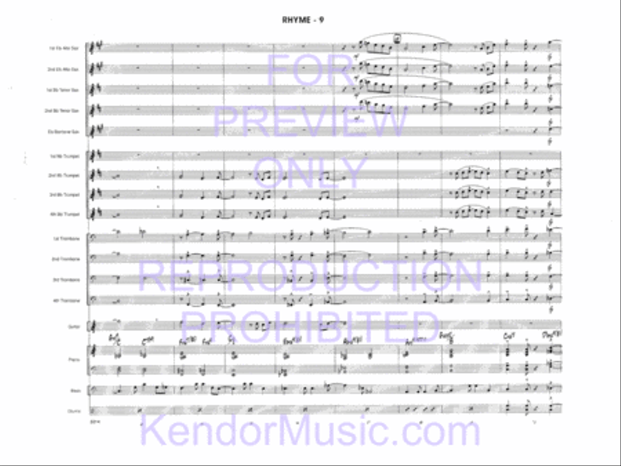 Rhyme (Full Score) Rhyme (Full Score) Jazz Ensemble scores gallery preview page 11
