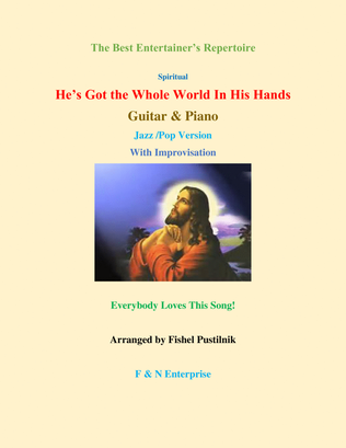Book cover for "He's Got the Whole World In His Hands" (Wlth Improvisation) for Guitar and Piano-Video
