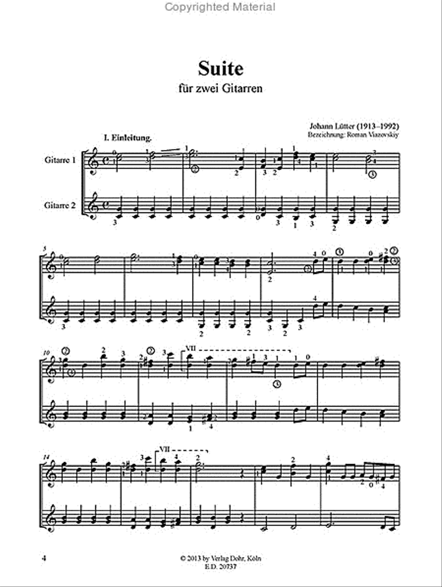 Suite für zwei Gitarren Acoustic Guitar scores gallery preview page 2