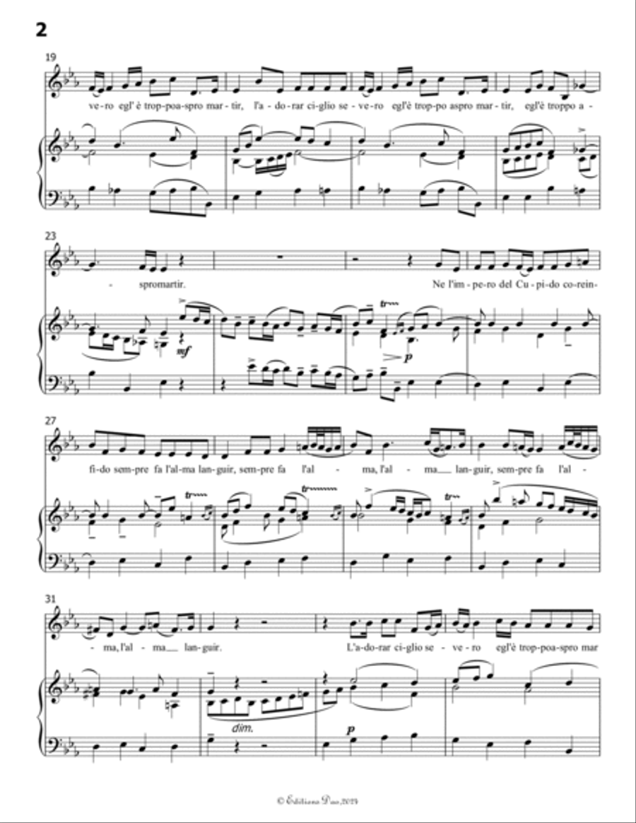 Eurilla pastorella, by Bassani, in E flat Major Voice scores gallery preview page 4