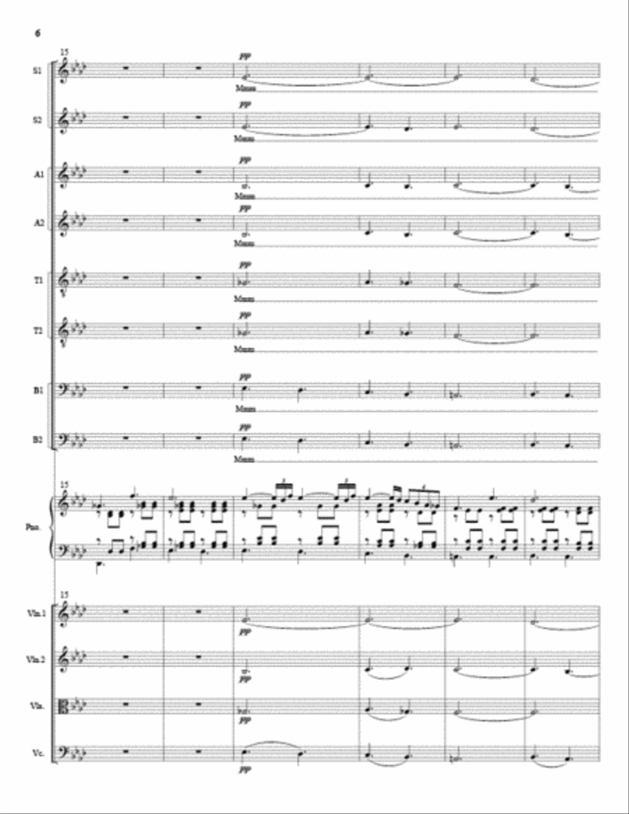 Across the Vast, Eternal Sky (Full Score and Instrumental Parts) Choir scores gallery preview page 5