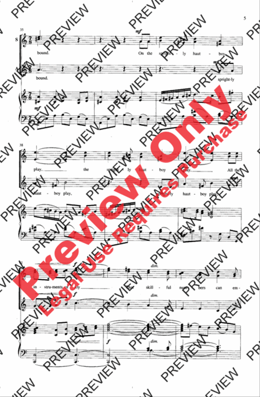 Come, Ye Makers of Song Women's Choir scores gallery preview page 5
