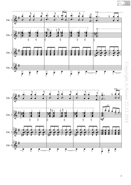 Cancion Del Mariachi (Sheet music for 4 guitars) image number null