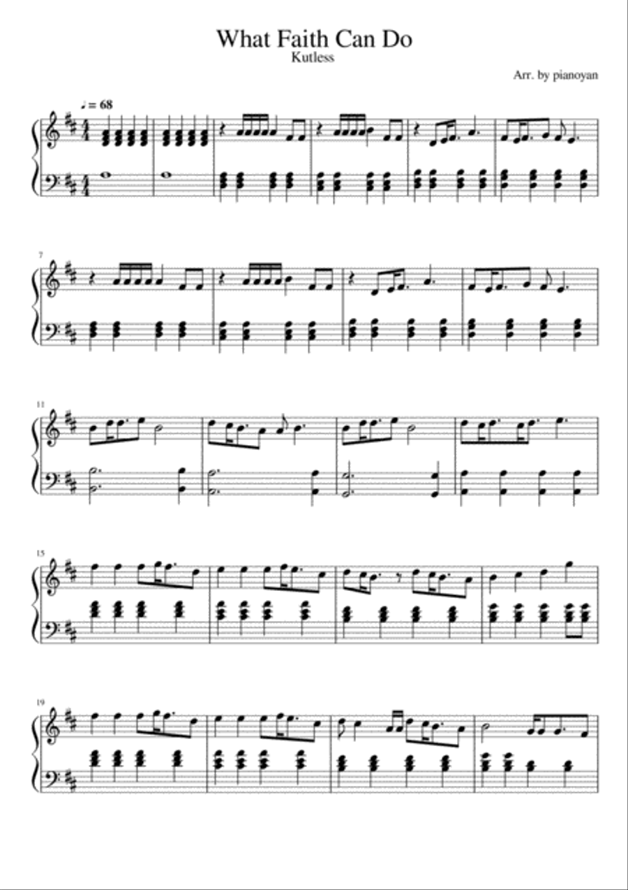 What Faith Can Do What Faith Can Do Piano Solo scores gallery preview page 1