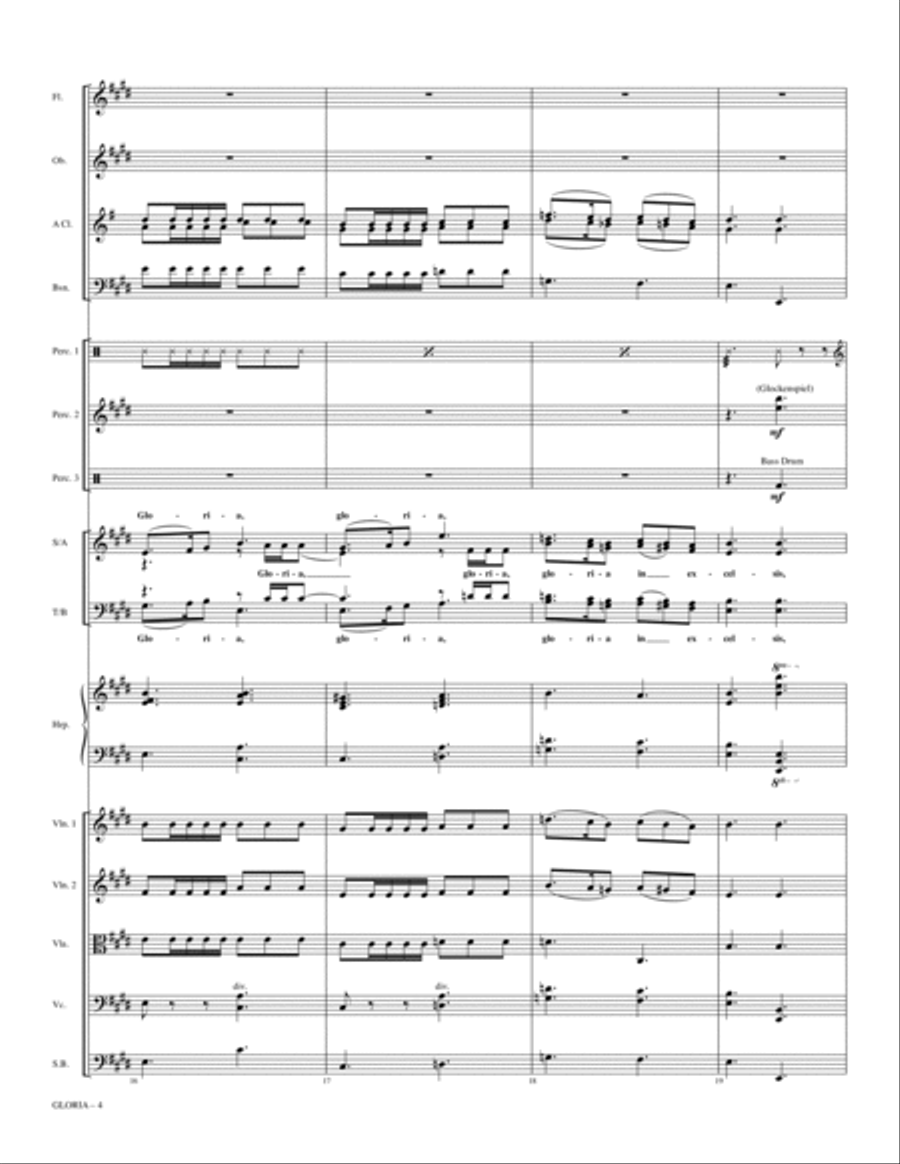 Gloria (from Petite Mass) - Full Score Choir scores gallery preview page 4