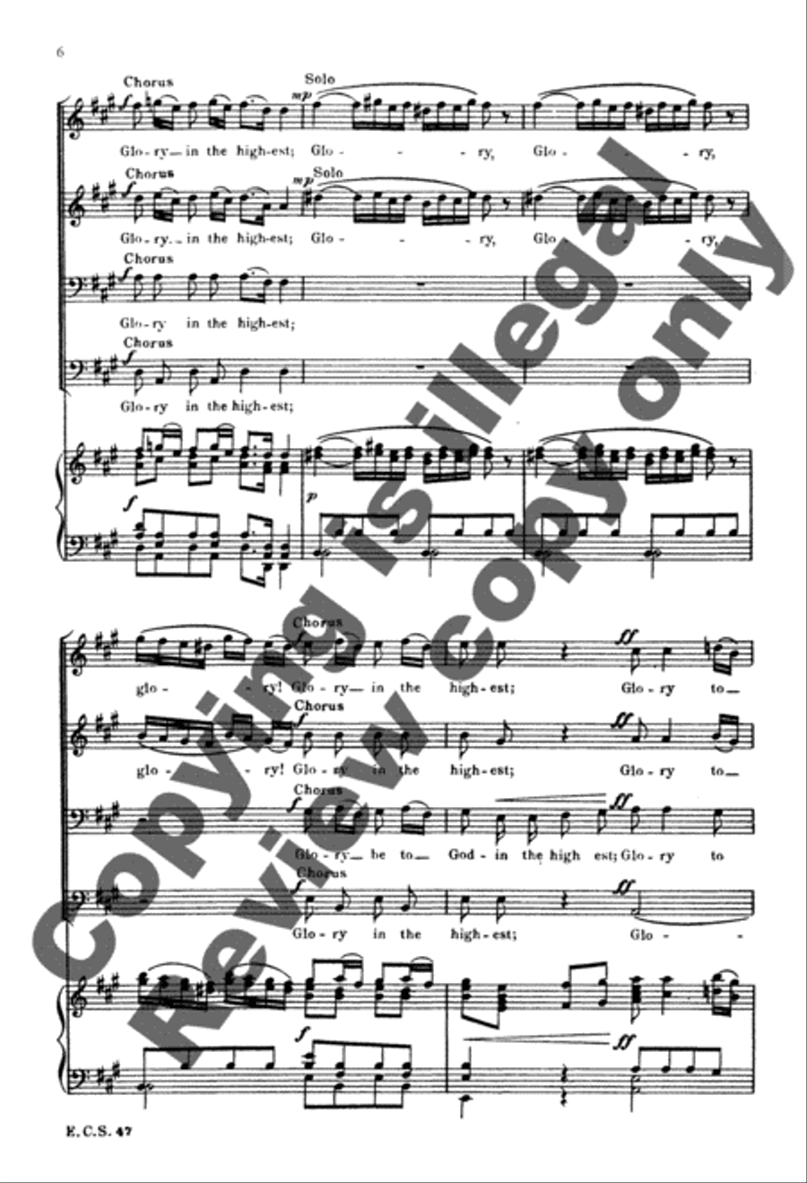 Glory to God in the Highest! TTBB scores gallery preview page 6