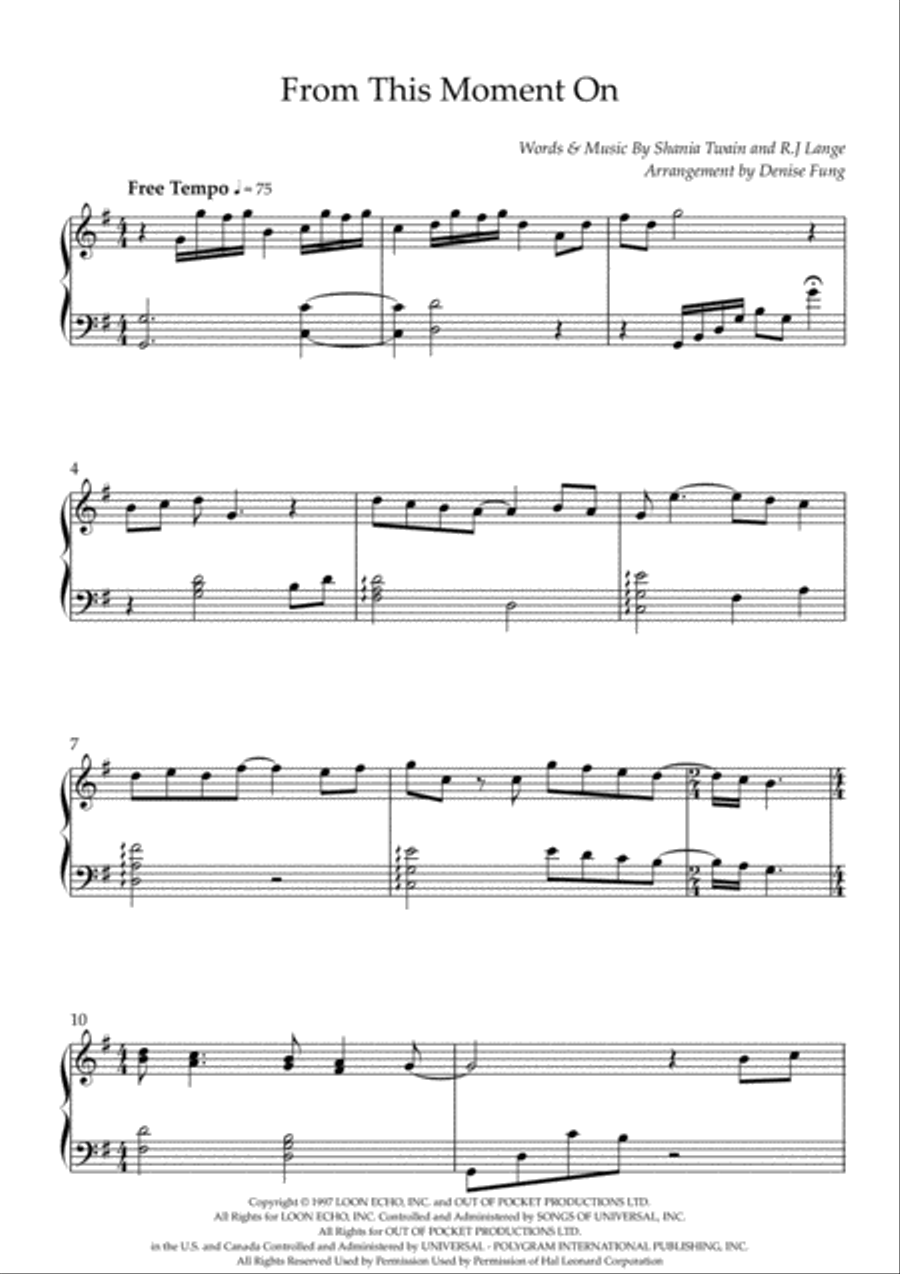 From This Moment On From This Moment On Harp scores gallery preview page 1
