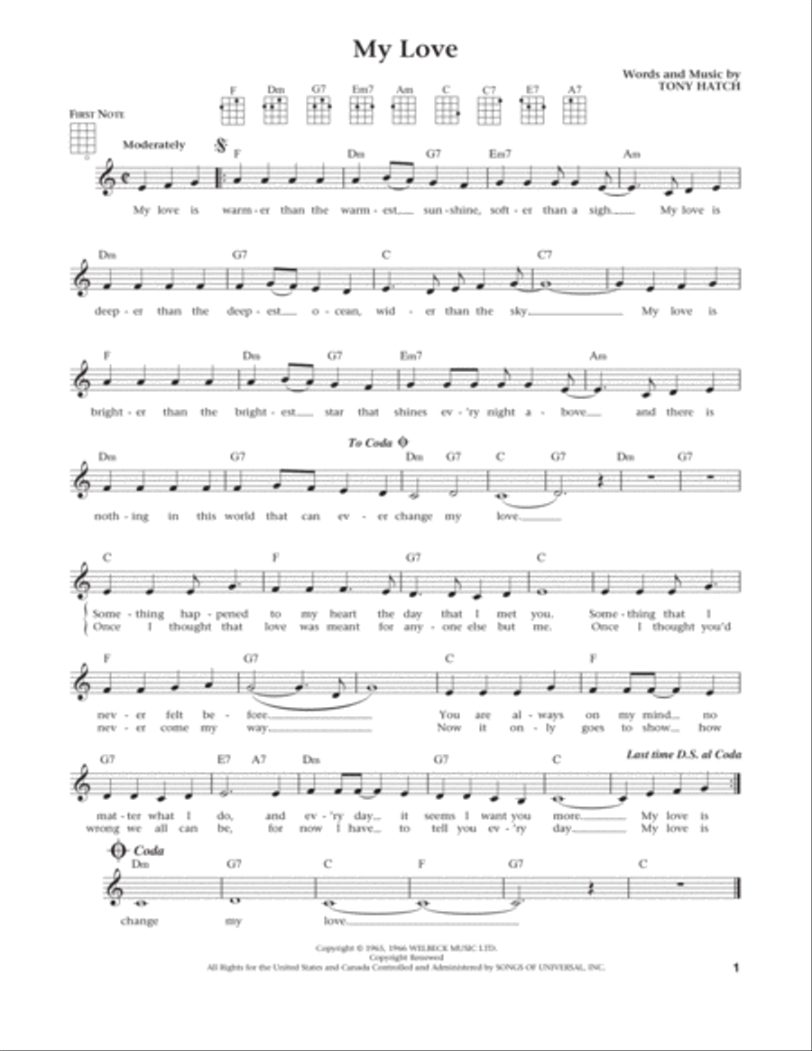 My Love (from The Daily Ukulele) (arr. Liz and Jim Beloff) Ukulele scores gallery preview page 1